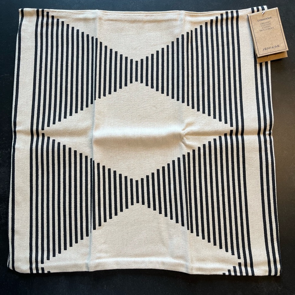 H & M Home Cotton Pillow Cover, new